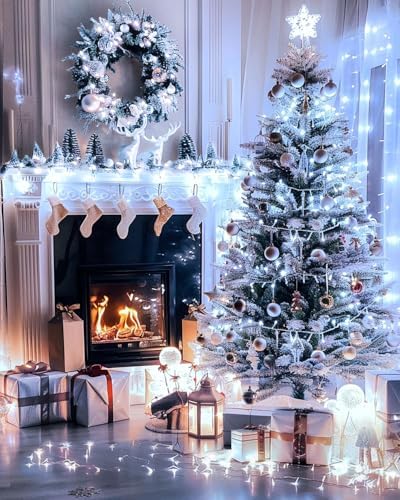 Fairy Lights for Bedroom Total 250 FT 760 LED, Extra Long Outdoor String Lights Waterproof, Timer & Memory, 8 Modes Dimmable Plug in Fairy for Classroom Outside Tree Wedding Patry Cool White - Image 3