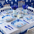 Ziliny 50 Set Hanukkah Party Supplies Chanukah Paper Goods, Square - Image 3