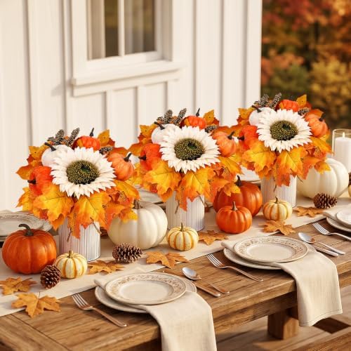 Set of 6 Fall Decor Flower Table Centerpieces - Image 5