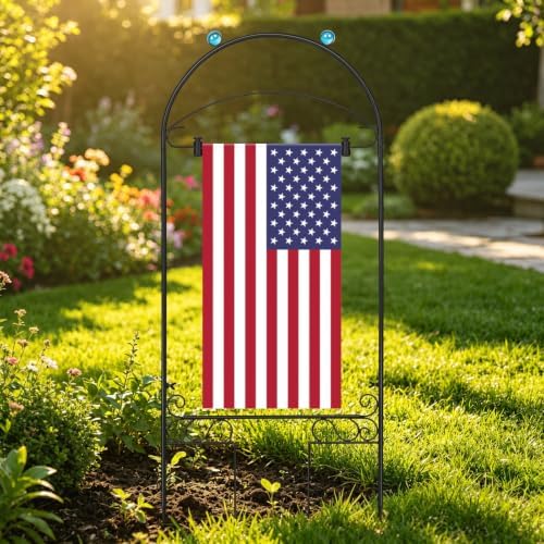 Liitrton 2 Pack Garden Flag Holder Stand for Outside, Frog-Shaped, Black - Image 2