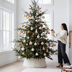 Foilswirl Knit Christmas Tree Collar Cream Diamond Knitted Skirt 23-28in - Image 2