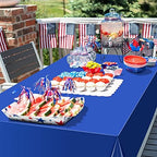 24 Pack 4th of July Tablecloths, Red White and Blue Disposable Plastic Tablecloth, Rectangle Table Cover for Independence Day Memorial Day Veterans Day 250 Anniversary Decorations, 54 x 108 Inch - Image 7