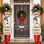 Christmas Snowman Wooden Porch Sign Decor,42 Inch,Rustic - Image 7