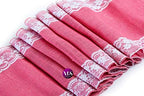 VDS Pack of 5, Burlap Table Runner with White Lace Edge, 100% Natural Jute Rustic Hessian Table Cloth Centerpiece for Wedding Birthday Party Banquet Table Decoration (Size 12X108 Inch)(Pink) - Image 2