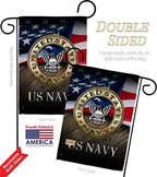US Navy Garden Flag - Pack Armed Forces USN Seabee United State American Military Veteran Retire Official USA Applique - House Decoration Banner Small Yard Gift Double-Sided Made in 13 X 18.5 - Image 3