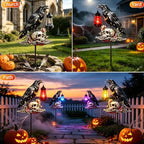 Solar Crow Halloween Decoration Outdoor Raven Halloween Garden Stake lights - Image 5