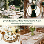 13" Round Woven Placemats Set of 12, Plate Chargers for Dining Table - Image 4