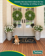 2Pack 20in Eucalyptus Wreath for Front Door, Artificial Green Leaves Greenery Wreath, All Season Wreath for Porch Window Wall Farmhouse Indoor Outdoor Home Decor - Image 7