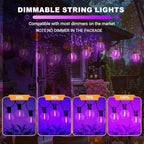 LAMPHOME G40 LED Outdoor Halloween String Lights, 2 Pack 26FT Patio Lights with 12+1 Edison Shatterproof Bulbs(1 Spare), Connectable Outside Lights for Backyard Porch Halloween Christmas Decor, Purple - Image 7