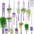 Hoteam 12 Pcs Macrame Plant Hangers Macrame Hanging Planters for Indoor Plants Handmade Boho Hanging Baskets Flower Pots Holder for Outdoor Home Wall Decor by Hoteam