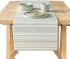 Over&Back 18x90 Reversible Striped Table Runner - UVA/UVB-Proof Table Runners - Waterproof Indoor and Outdoor Kitchen and Home Decor - Green by overback