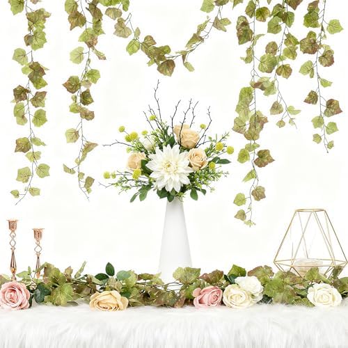 6.56ft 3pcs Artificial Grape Leaf Garland, Autumn Artificial Fake Grapes Vines, Hanging Plant Grape Vines Decor for Home Wedding Party, Garland Decoration, Photo Wall Display - Image 7