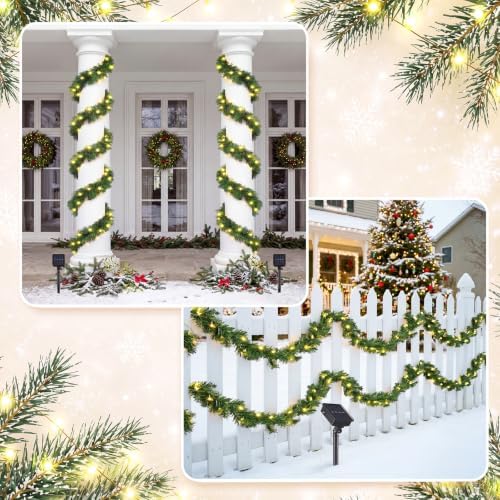 4 Pcs Christmas Front Porch Decoration Outdoor Set Columns Decor - Image 6