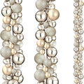 2 Pcs 9 ft Christmas Ball Ornament Garland, Champagne Gold by Yuxung