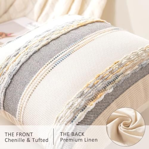 Boho Throw Pillow Covers Decorative Neutral Farmhouse Pillow case - Image 2