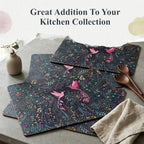 Pimpernel Sara Miller India Placemats (Set of 4) - Decorative Set Up with Hummingbird Paradise Design - Stylish Table Settings with Cork Backing for Dining & Entertaining - Unique for Gifts - Image 7