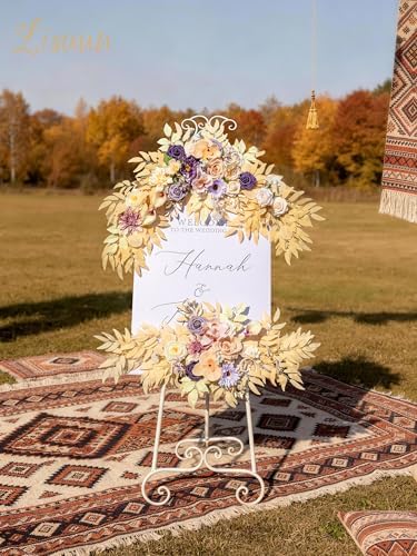 Lisuun Artificial Wedding Arch Flowers, 2 Large Floral Swags - Image 5
