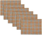 Restaurantware 16 x 12 Inch Dining Table Placemats Set Of 6 Rectangle Kitchen Table Mats - Vintage Style Easy To Clean Plastic Scotch Plaid Placemats Wipeable Durable - Image 2