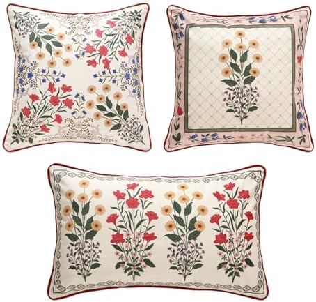 ISAENNE Designer Vintage Velvet Throw Pillow Cover,Set of 3-Bertina ABC by Isaennehomedecoration