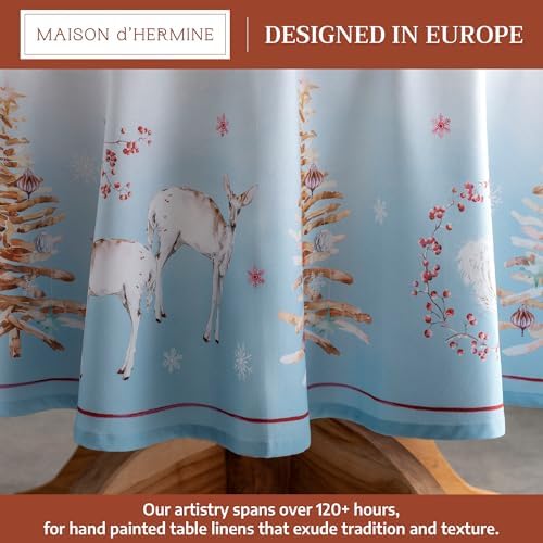 Maison d' Hermine Table Cloth Round Table Reusable 100% Cotton 63" Diameter - Image 2