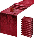 10 Packs 12 x 72 inches Burgundy Sequin Table Runner by VHH