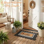 Autumn Alley Interchangeable Welcome Mat Set – Farmhouse Door Mat with Rubber Base & 4 Seasonal Coir Inserts – Swap Designs for Every Season – 18x30 Outdoor Front Porch Mat - Image 2