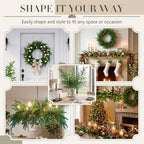 Suncalla 4 Pcs48” Christmas Norfolk Pine Branches, Lifelike Touch Pine Stem - Image 4