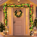 Thiccywoov 6 ft LED Prelit Christmas Pine Garland with Balls for Mantel - Image 3