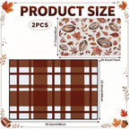 Dunzy 2 Pcs Fall Football Layered Door Mat, Football Home Decor - Image 3