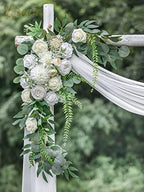 Lisuun Artificial Wedding Arch Flowers, 2 Large Floral Swags - Image 3