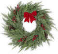 26" Christmas Wreaths for Front Door, Winter Pine Cedar Hanging Decor by Unknown