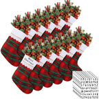 Tatuo 12 Pack Christmas Burlap Stockings Hanging,Red Green by Tatuo