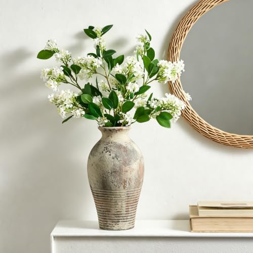 LUKA Ceramic Rustic Flower Vase Home Decor-11 inches Large Tall Retro Vases - Image 4