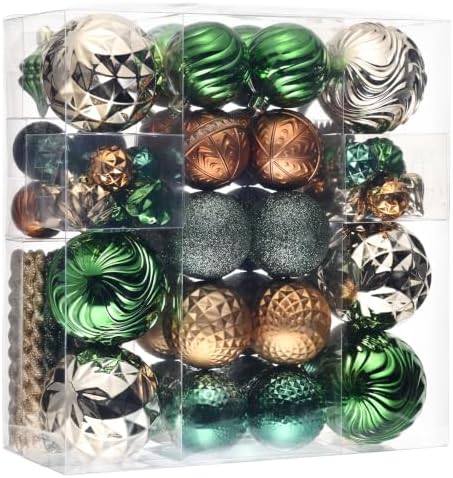 Valery Madelyn 100ct Christmas Tree Decorations Ball Ornaments Set by ValeryMadelyn