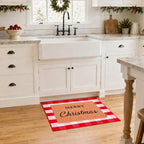 2pcs 24x32in Merry Christmas Doormat Red White Buffalo Plaid Rug - Image 7