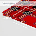 Batmerry Red Colorful Abstract Plaid Pillowcases, Royal Stewart Tartan Classic Red Scottish Plaid Decorative Bed Pillow Cover with Hidden Zipper Soft Blended for Hair and Skin 20X26 in - Image 3