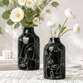 Kimdio Ceramic Vase Set, Black, 2pcs by Kimdio