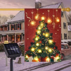 Lighted Christmas Garden Flag for Outside, Xmas Tree, 28x40 In by FLAGMESAGE