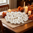 winemana 46 Pcs Artificial White Pumpkins Fall Decorations - Image 2