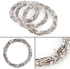6 Pcs 12 inch Natural Grapevine Wreath Set, White - Image 3