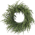 24 Inch Real Touch Christmas Wreath, Natural Droopy,Soft Bendable Winter Wreaths for Front Door, Christmas Wreaths for Front Door, Cedar Wreath, Indoor Christmas Decorations Outdoor for Home Decor by LZNPAArtificialPlants