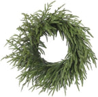 24 Inch Real Touch Christmas Wreath, Natural Droopy,Soft Bendable Winter Wreaths for Front Door, Christmas Wreaths for Front Door, Cedar Wreath, Indoor Christmas Decorations Outdoor for Home Decor by LZNPAArtificialPlants