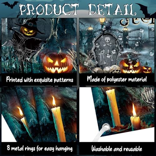 WovWeave Happy Halloween Garage Door Cover Decorations 7 x 16 ft Large - Image 3