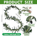 3 Pcs Artificial Leaf Vine, 18 Ft Garland Olive Green Vine - Image 2