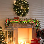 Thiccywoov 6 ft LED Prelit Christmas Pine Garland with Balls for Mantel - Image 4