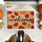 Fall Door Mat, Non Slip Front Porch Pumpkin Welcome Mat 24"x36" - Image 2