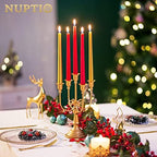 NUPTIO Candlestick Holders for Taper Candles: Gold Vintage Candelabra Bulk - Image 6