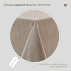 BALCONY & FALCON Rectangle Table Cloth Waterproof Beige 55"x95" - Image 3