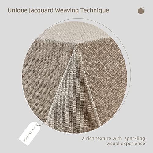 BALCONY & FALCON Rectangle Table Cloth Waterproof Beige 55"x95" - Image 3