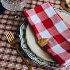Holidays Cloth Dinner Napkins - 12 Pack, 20"x20", 100% Cotton Christmas Dinner Napkins with Plaid Pattern - Reusable, Washable & Environment-friendly Gingham Cloth Red Napkins for Parties and Weddings - Image 6